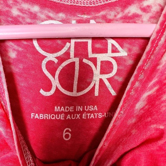 Chaser NWT Kids Girls Vintage Ruffle Sleeveless Racerback Tank Top Pink Size 6 - Picture 2 of 3